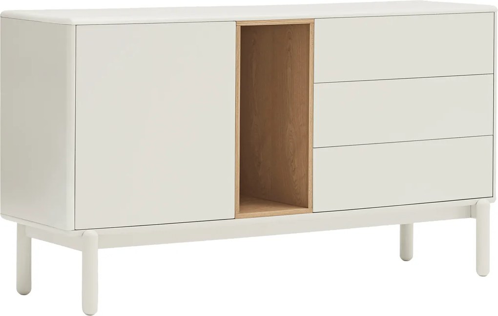 Teulat Corvo komoda do obývačky - Biela - 137 cm