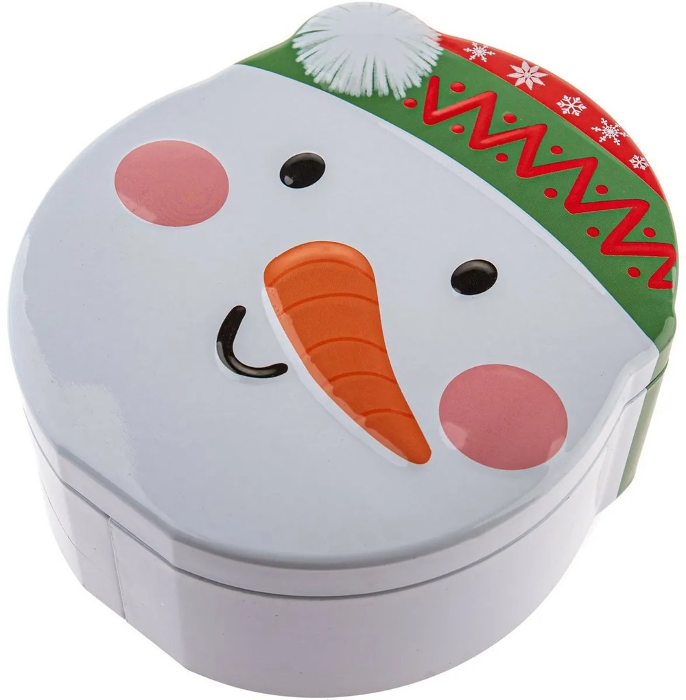 Vianočná plechová dóza Snehuliak 1,4 l