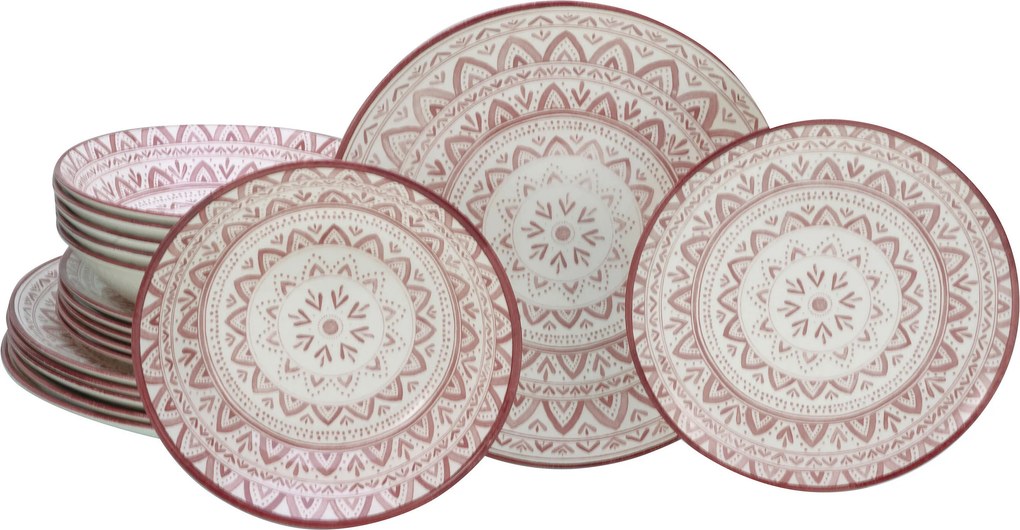 XXXLutz JEDÁLENSKÝ SERVIS Mexico rot 18-dielne Creatable - Online Only bytové doplnky - 007768059402