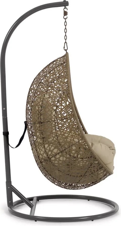 Béžové závesné záhradné kreslo z umelého ratanu Florina – Kave Home