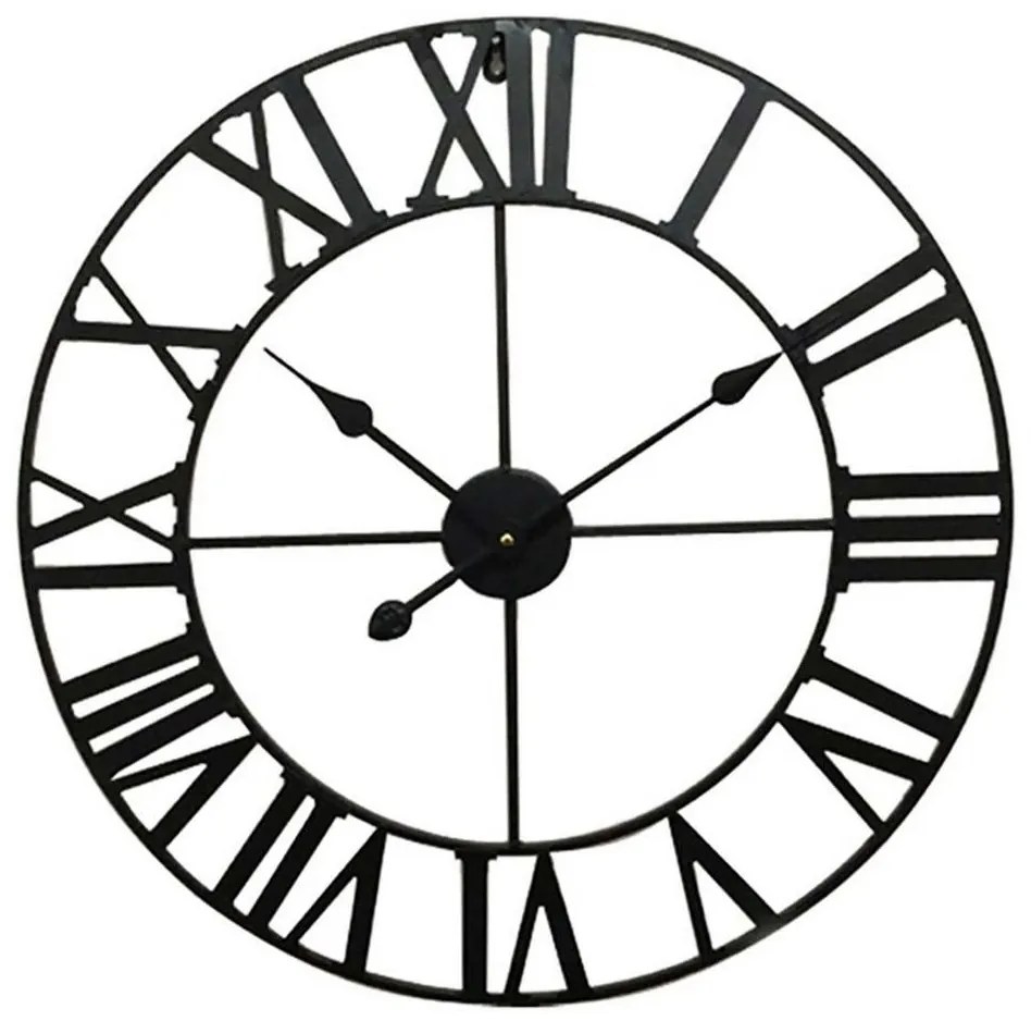 Nedis 306874 - Nástenné hodiny 1xAA pr. 60 cm čierna NE0557
