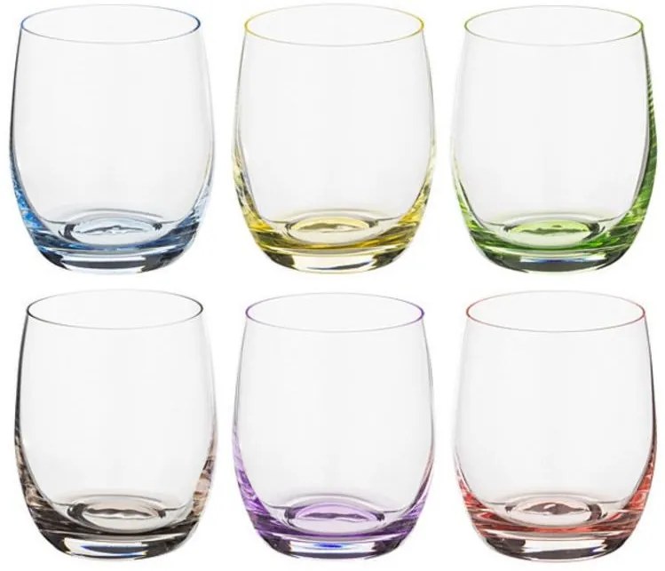 BOHEMIA RAINBOW POHÁR NA WHISKY 300ML SADA 6 KS