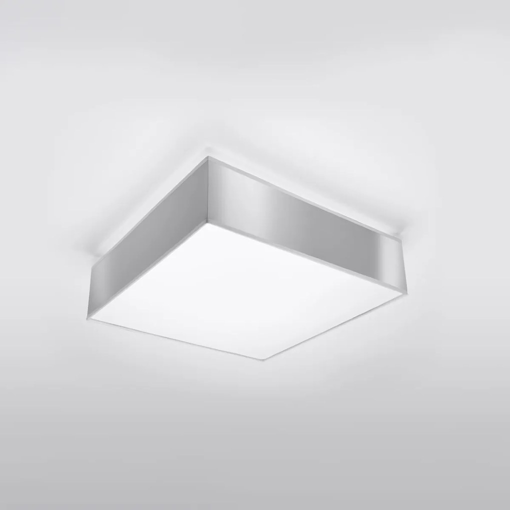 Stropné svietidlo Horus, 1x sivé plastové tienidlo, (biely plast), (35 cm)