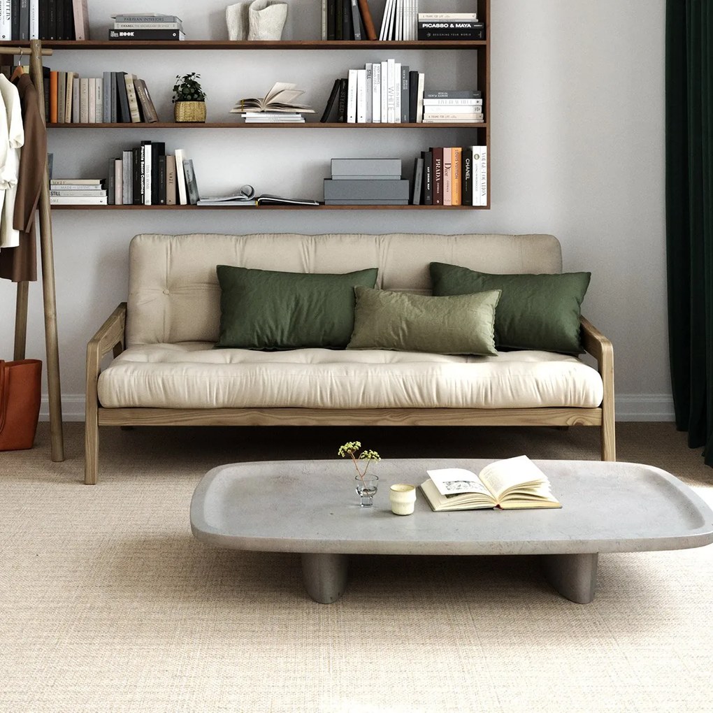 Variabilná pohovka Grab Grey/Carob Brown 204 × 90 × 93 cm / 204 × 130 × 43 cm