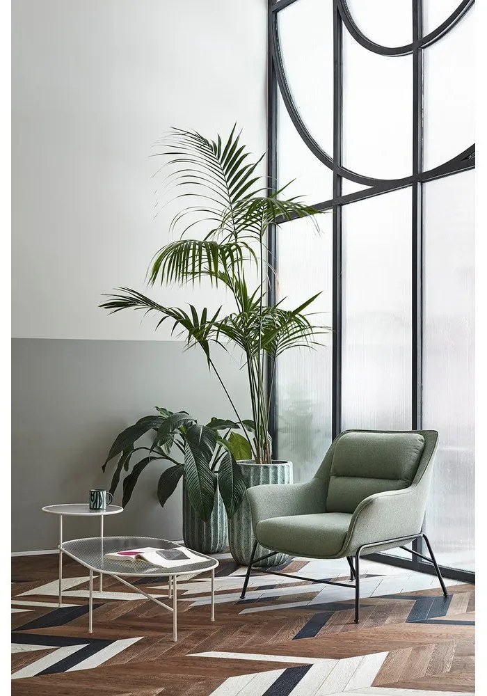 Zeleno-sivé kreslo Teulat Sadira