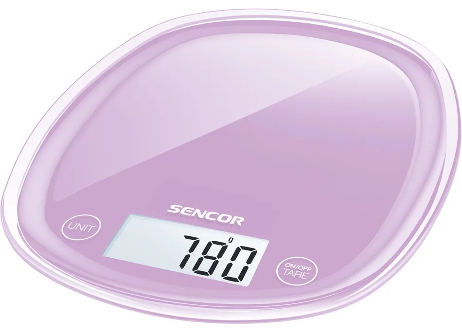 Sencor SKS 35VT kuchynská váha, fialová,