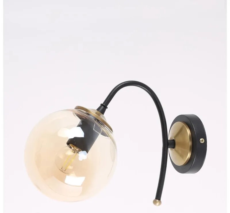 Okrovožlto-čierne nástenné svietidlo ø 15 cm Yoyo – Squid Lighting