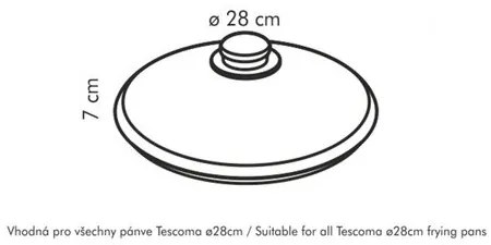 Tescoma Sklenená pokrievka UNICOVER pr. 28 cm, 28 cm