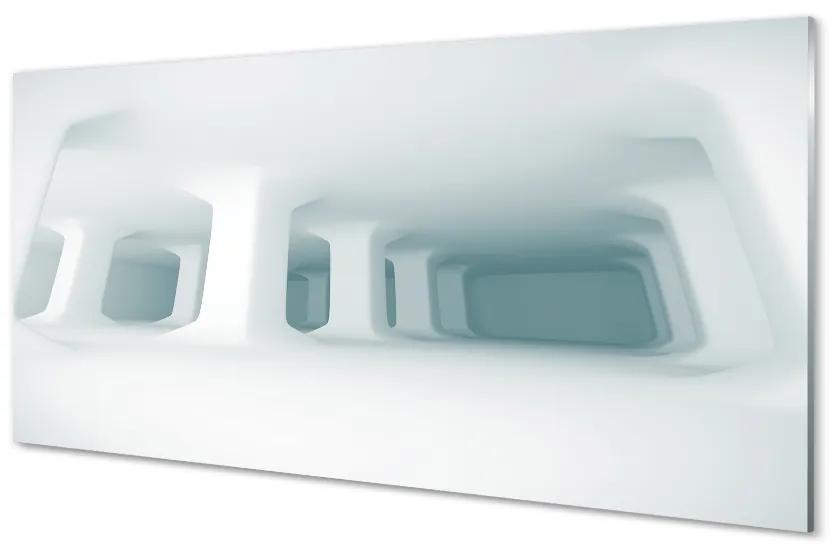 Sklenený obraz Biela 3d podpora 120x60 cm