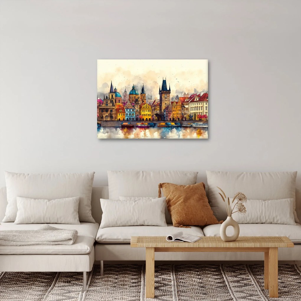 Obraz - Jeseň v maľovanom meste (70x50 cm)
