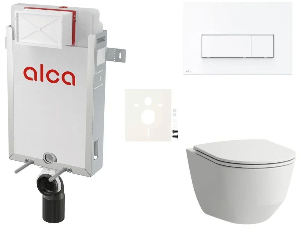Cenovo zvýhodnený závesný WC set Alca na zamurovanie + WC Laufen SIKOAL7