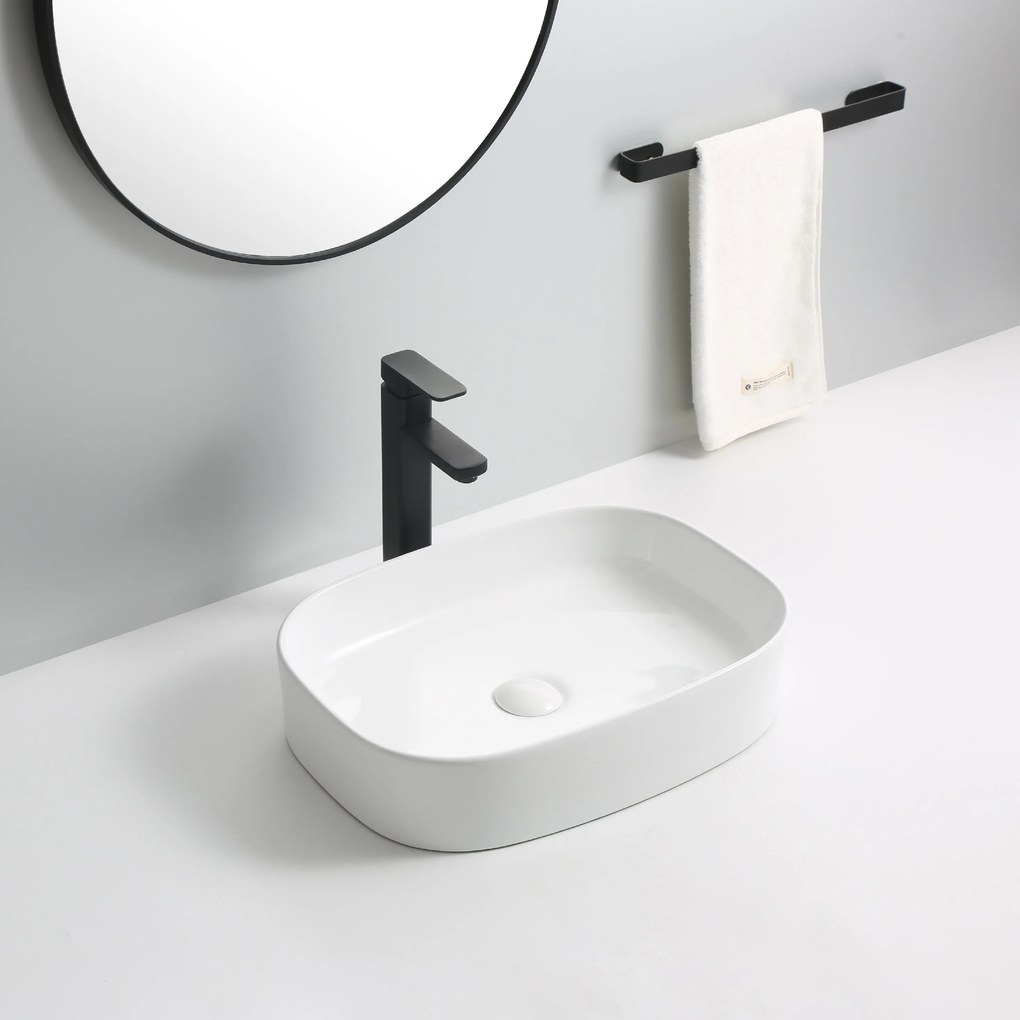 Erga Nancy, umývadlo na dosku 510x370x120 mm, biela lesklá, ERG-V03-9611-WH