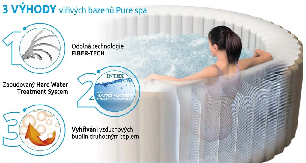 Intex | Vírivý bazén Pure Spa - Bubble HWS + Solárna sprcha UNO 20 l | 19900167