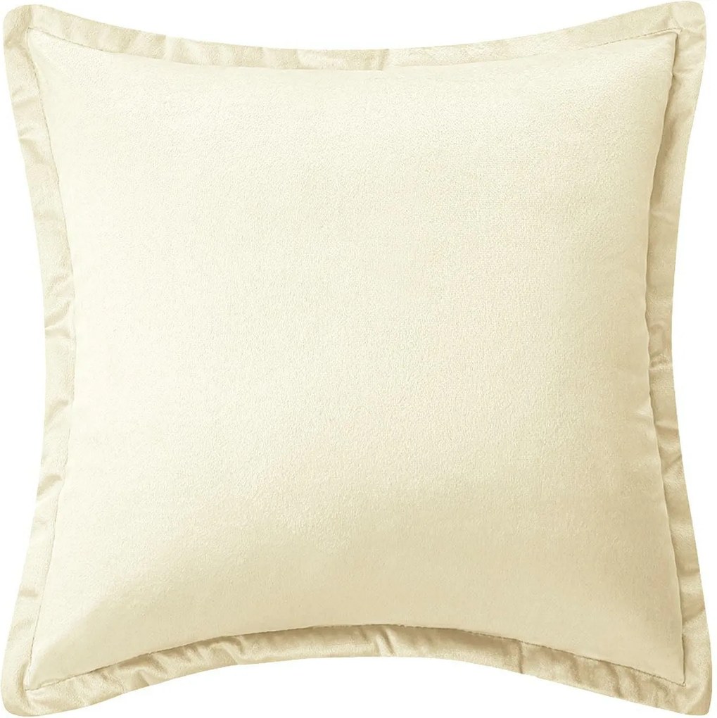 Velúrová obliečka na vankúš SOFT VELVET krémová 40x40 cm