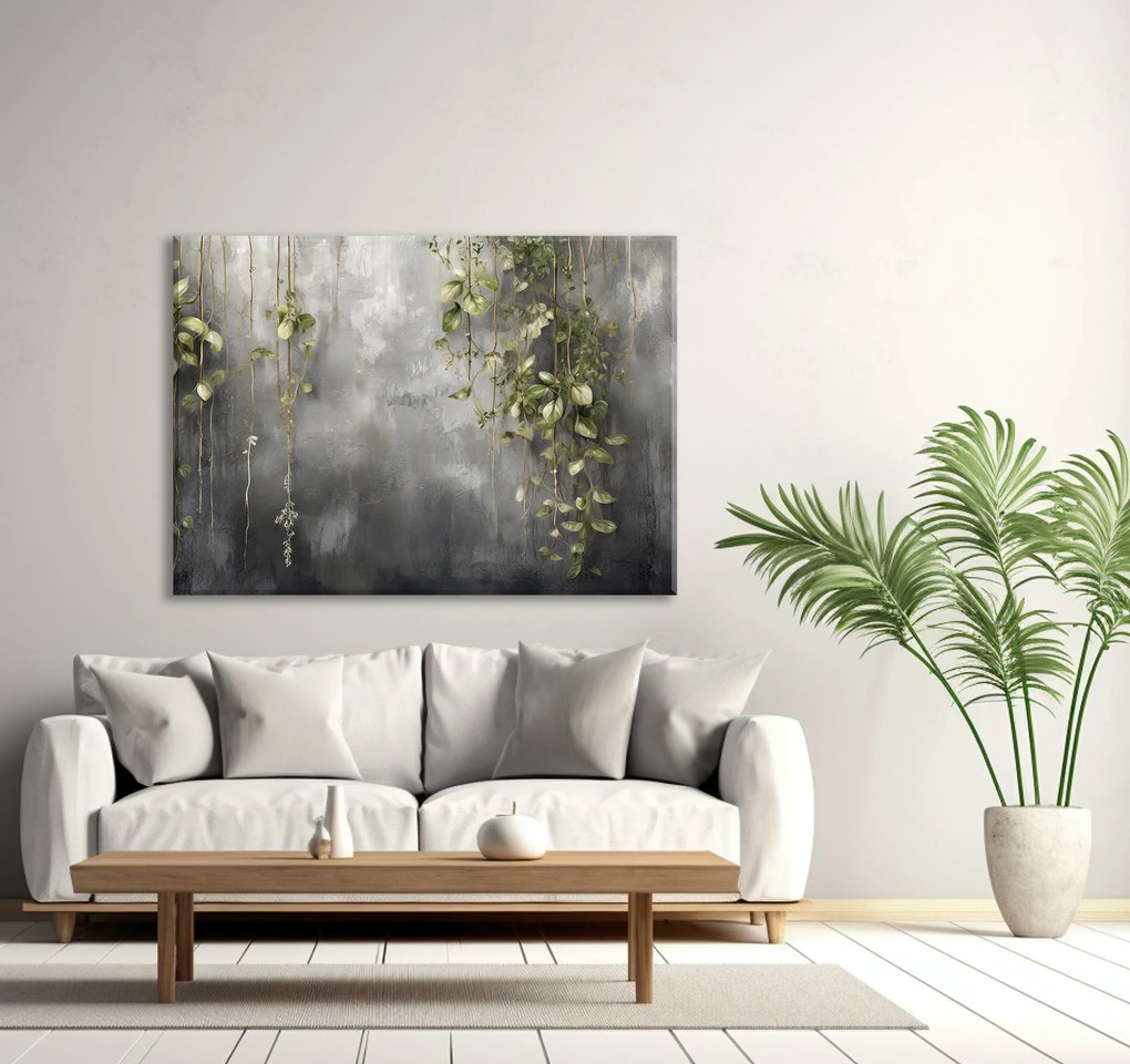 Gario Obraz na plátne Betónové listy Natura Rozmery: 100 x 70 cm