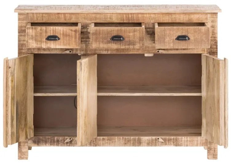 furniture-nabytek.cz - Masívny príborník Caribou z mangového dreva, lakovaný, prírodná farba – 122×42×90 cm