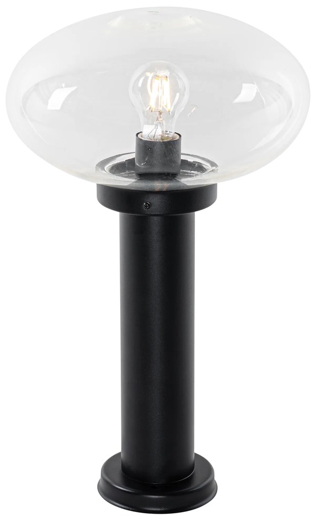 Moderná vonkajšia stĺpová lampa čierna 50 cm - Elly