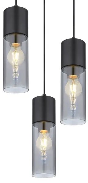 Globo 21000-3HB - Luster na lanku ANNIKA 3xE27/25W/230V pr. 30 cm čierna