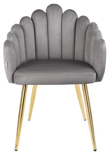 Jedálenská stolička LANA zamatová sivá 850023