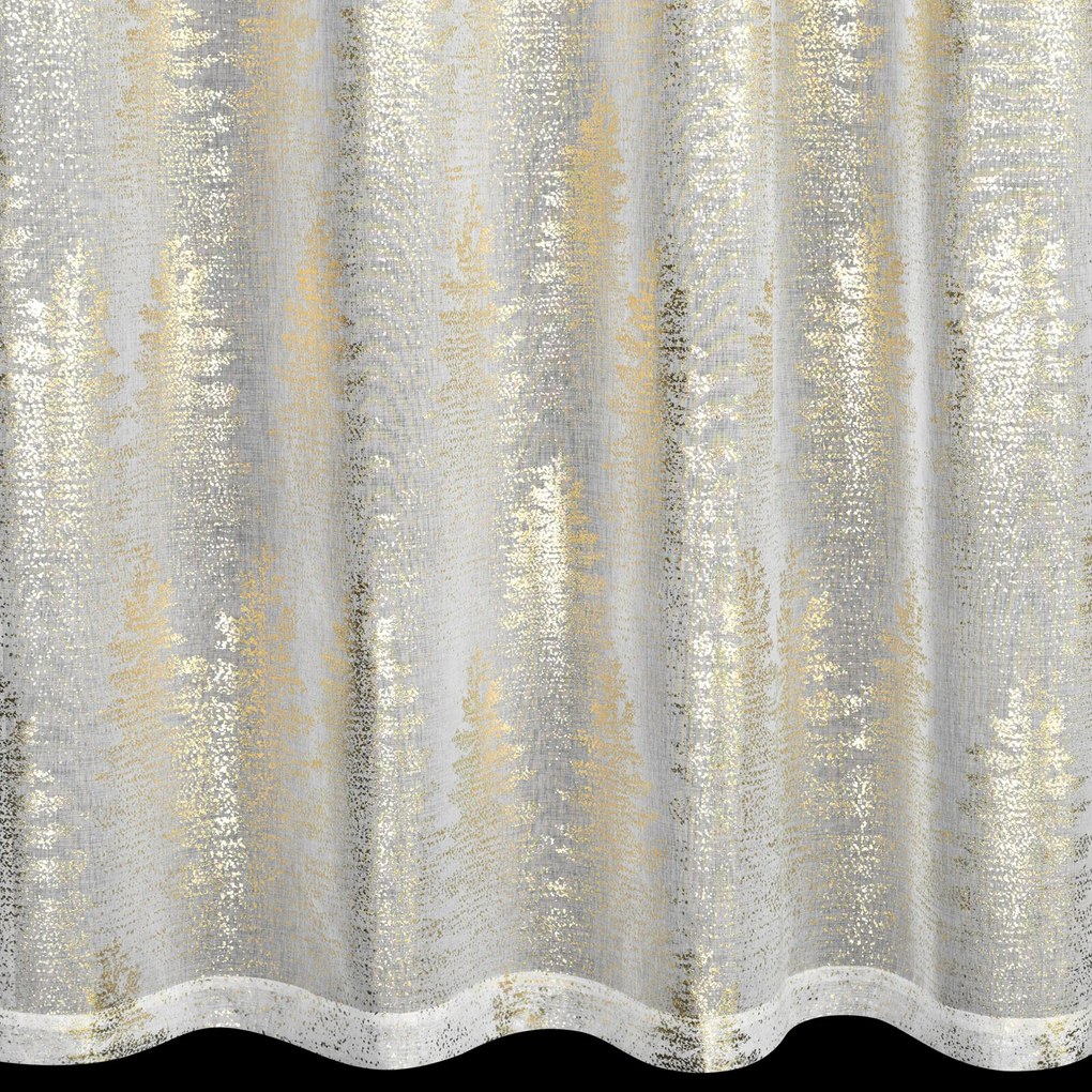 VIANOČNÁ ZÁCLONA NA KRÚŽKOCH ELSA 140X250 CM VZOROVANÁ