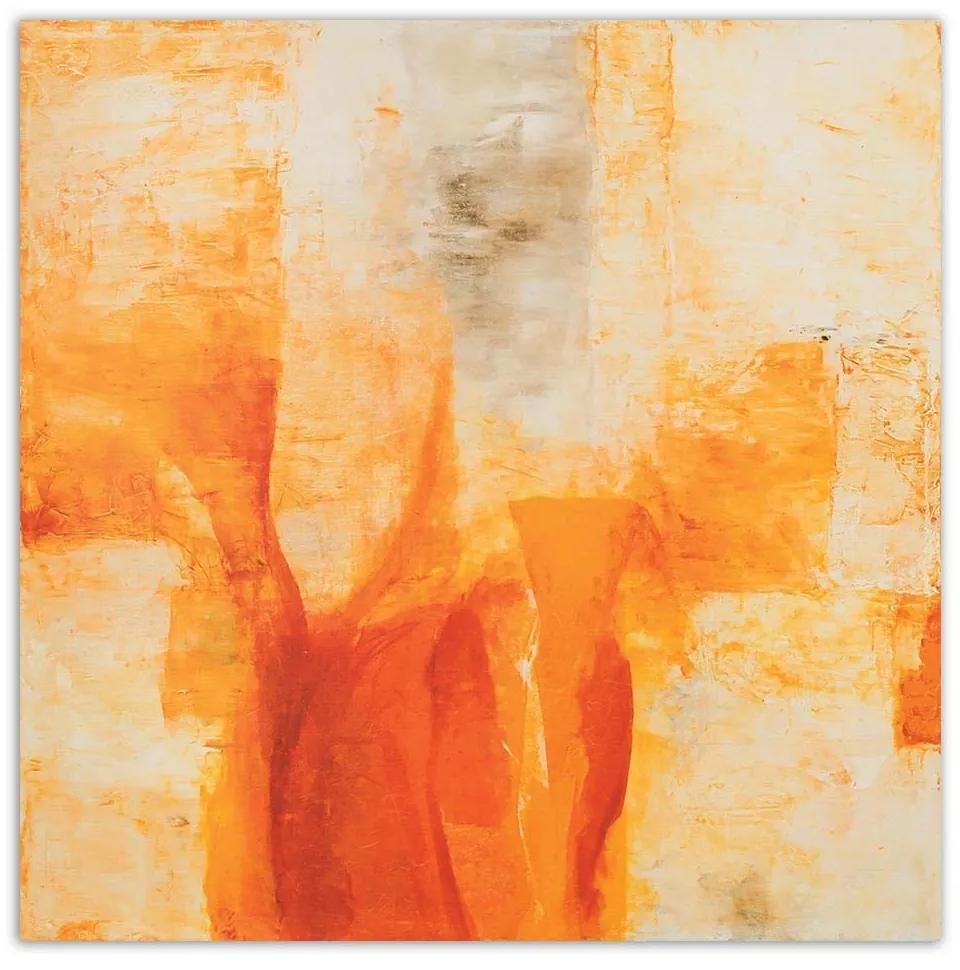 Obraz na plátně Oranžový abstrakt - 60x60 cm