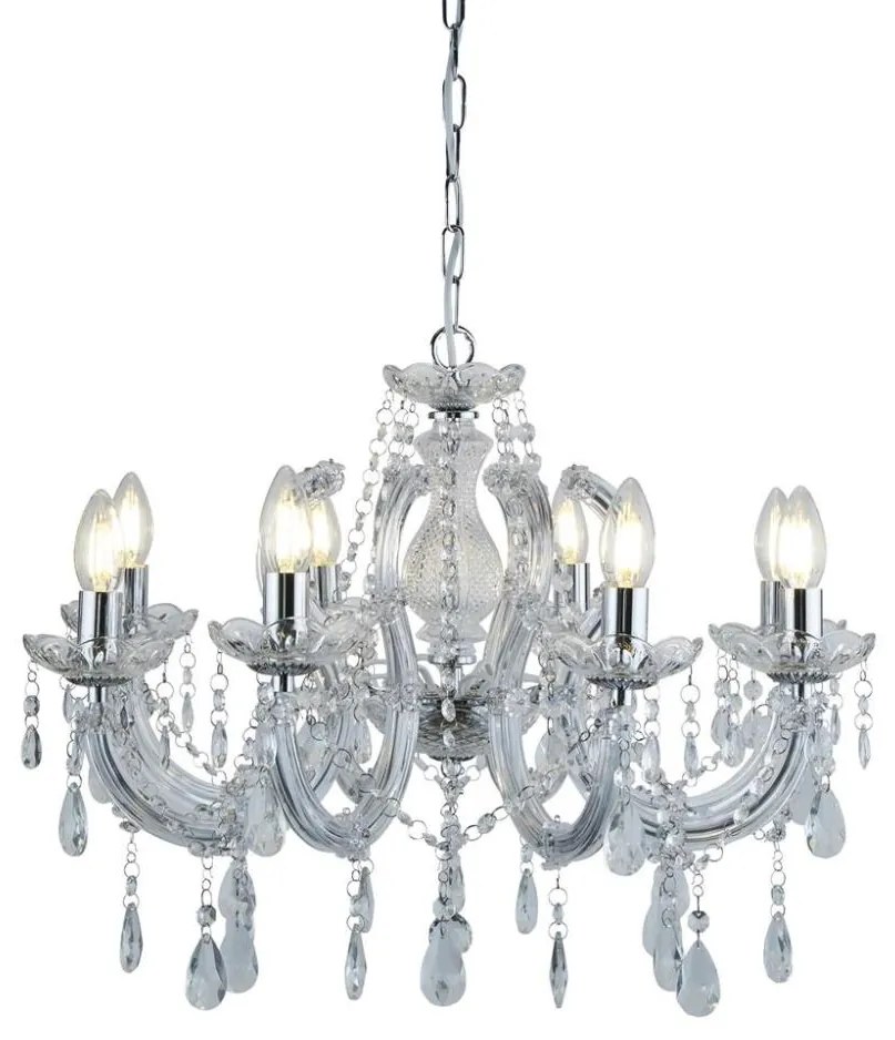 Searchlight 399-8 - Krištáľový luster na reťazi MARIE 8xE14/40W/230V