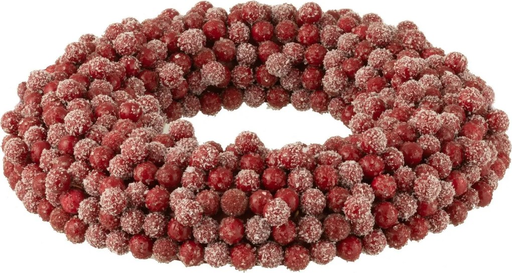 Dekoratívny veniec z červených bobúľ Berries - 35*6*35cm