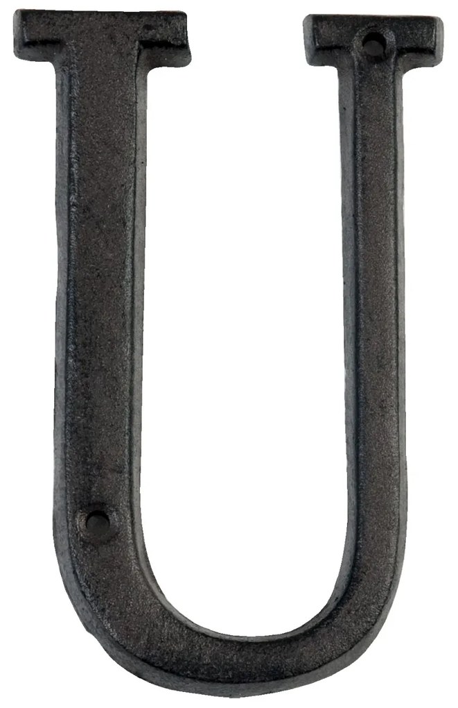 Nástenné kovové písmeno U - 13 cm