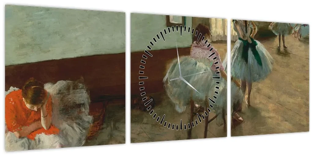 Obraz - Edgar Degas, The Dance Lesson, reprodukcia (s hodinami) (90x30 cm)