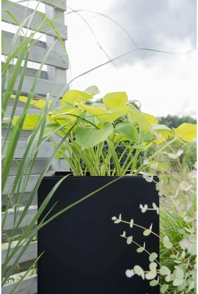 Kvetináč BLOCK, sklolaminát, výška 80 cm, antracit, outlet