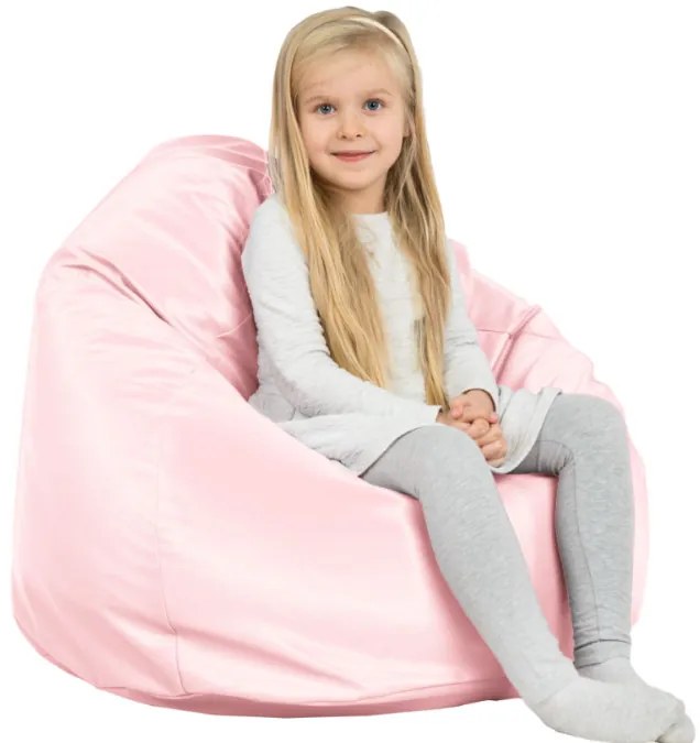 Sedací vak SAKO metalic ružový ekokoža