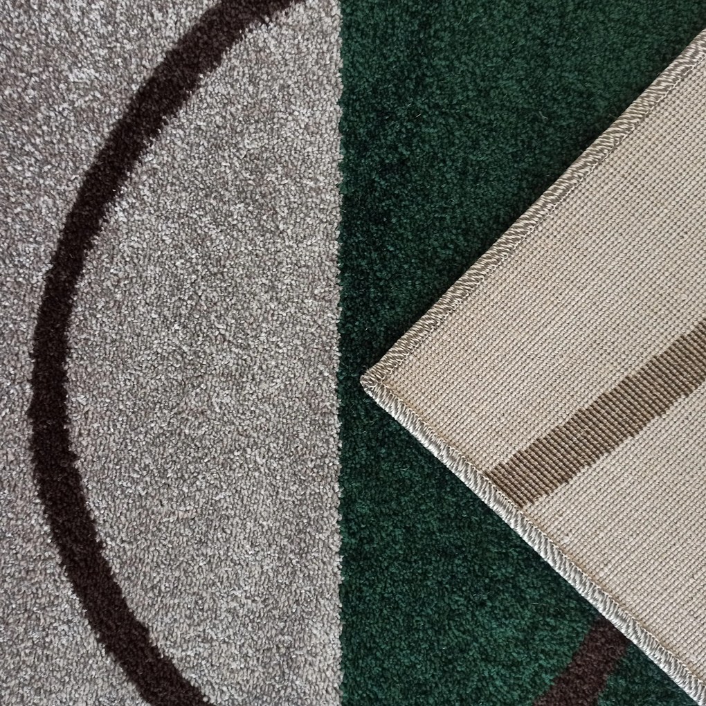 DY OTTO 08 Šedo-zelený koberec Rozmer: 80x150 cm