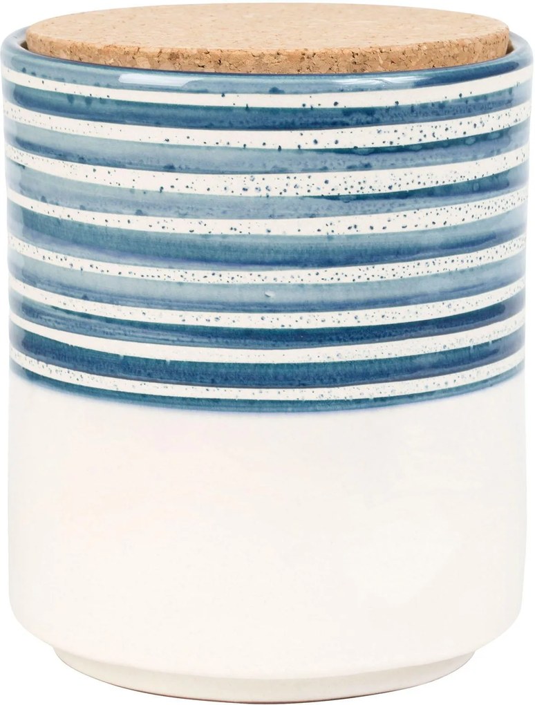 CÔTÉ TABLE Keramická dóza s korkovým viečkom Blue & White