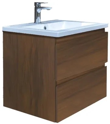 Kúpeľňová skrinka s umývadlom SAT B-Way 59x50x45 cm matný orech BWAY260NUTU, 1 ks