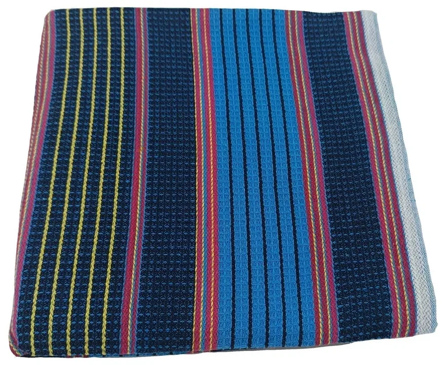 Modrý vaflový pracovný bavlnený uterák 50x100 cm – JAHU collections