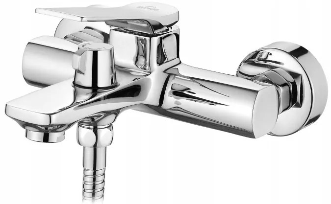 Invena Neri, nástenná vaňová batéria, chrómová, BW-01-001-L