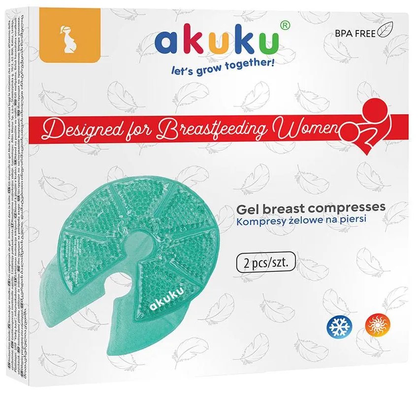 Gelové prsné obklady - vankúšiky Akuku 2 ks