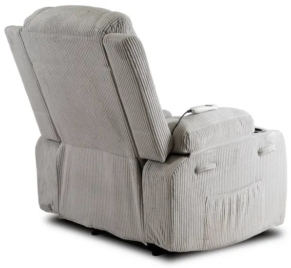 Masážne polohovateľné kreslo ARIEN sivý menšester - vintino.sk