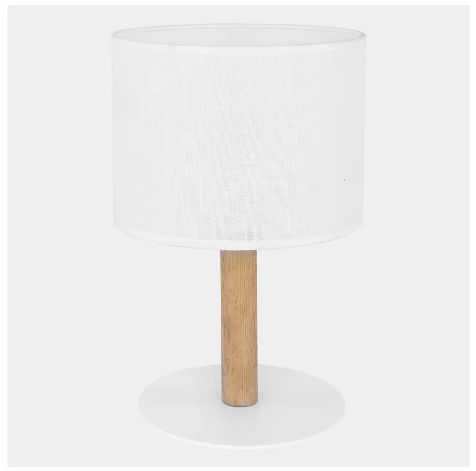 Stolná lampička DEVA 1xE27/60W/230V biela/drevo