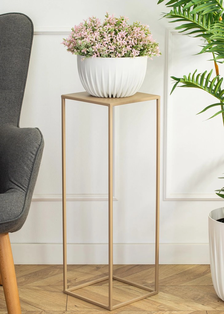 STOJAN NA KVETINÁČ SIMPLE 70X24X24 CM BÉŽOVÁ
