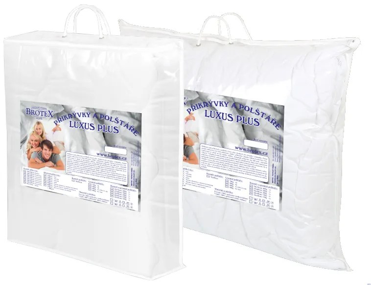 Prikrývka Luxus Plus 140x200cm celoročná 850g + vankúš Luxus plus 900g zips