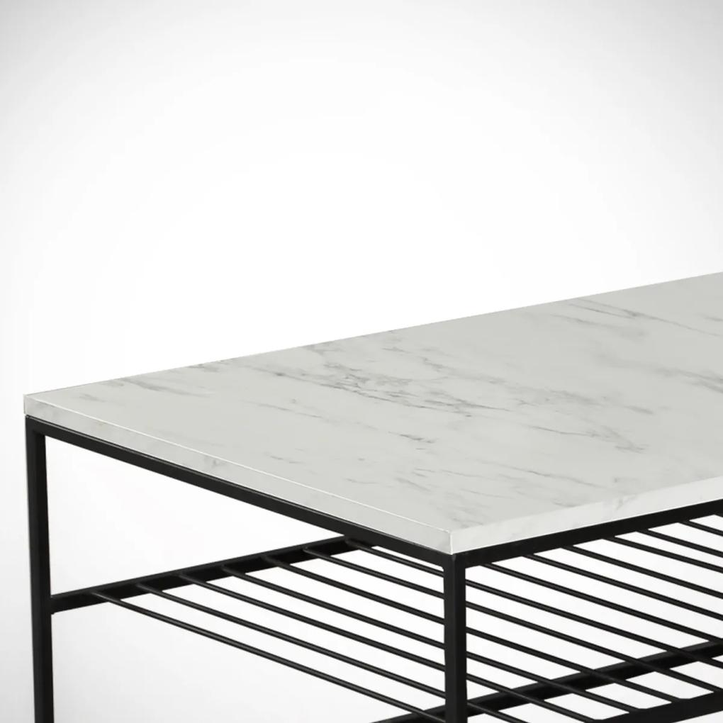 Konferenční stolek Etna bílý mramor