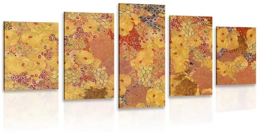 5-dielny obraz abstrakcia v štýle G. Klimta Varianta: 200x100