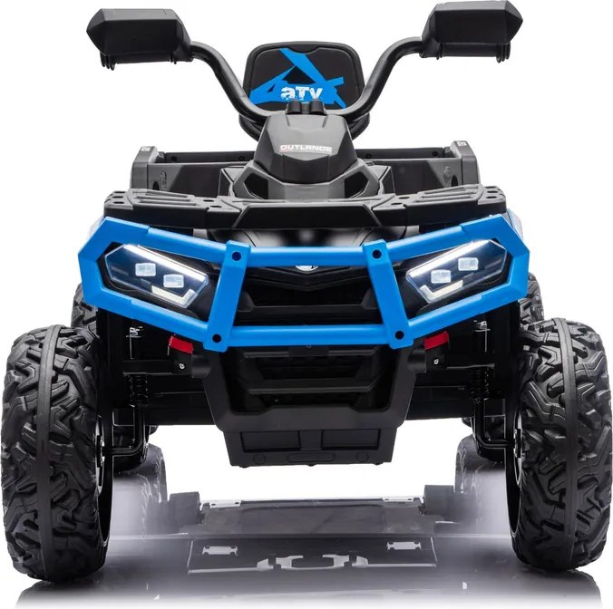 LEAN CARS Štvorkolka na batérie ATV 6 kolies s prívesom JC606 24V 4x4 modrá