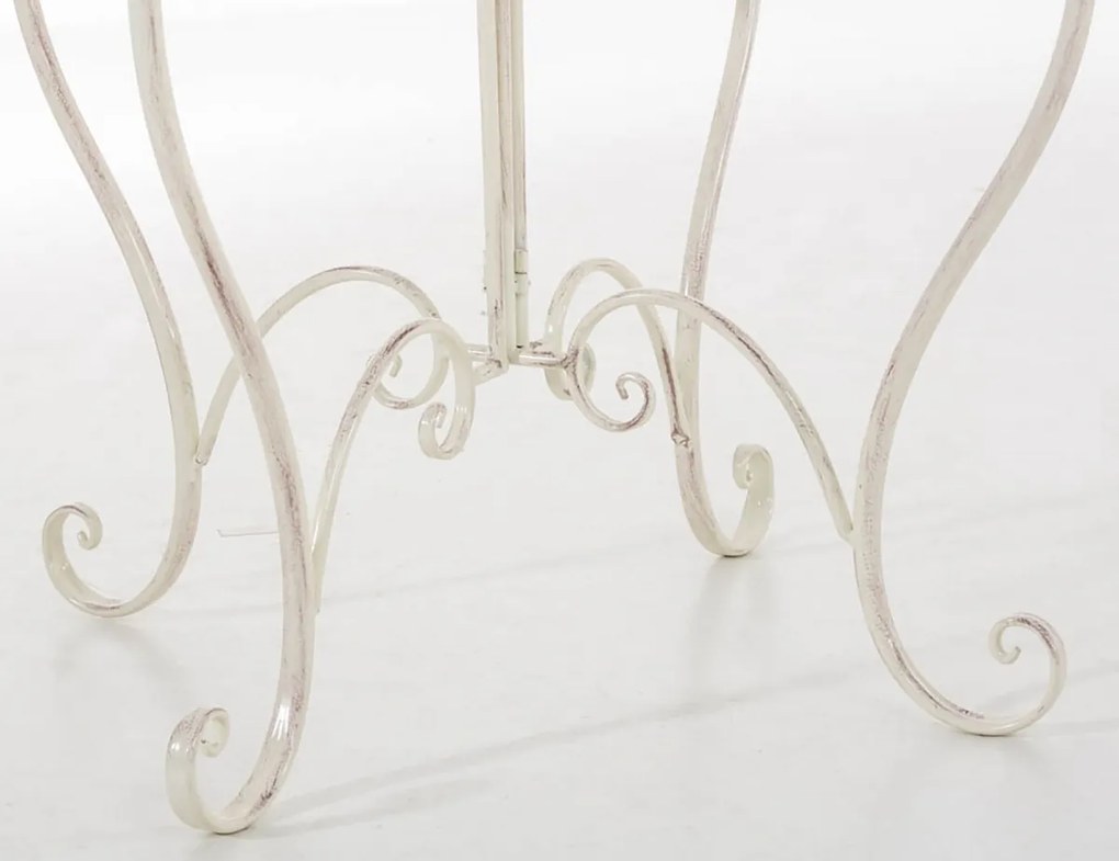 Kovový stôl Indra - Krémová antik