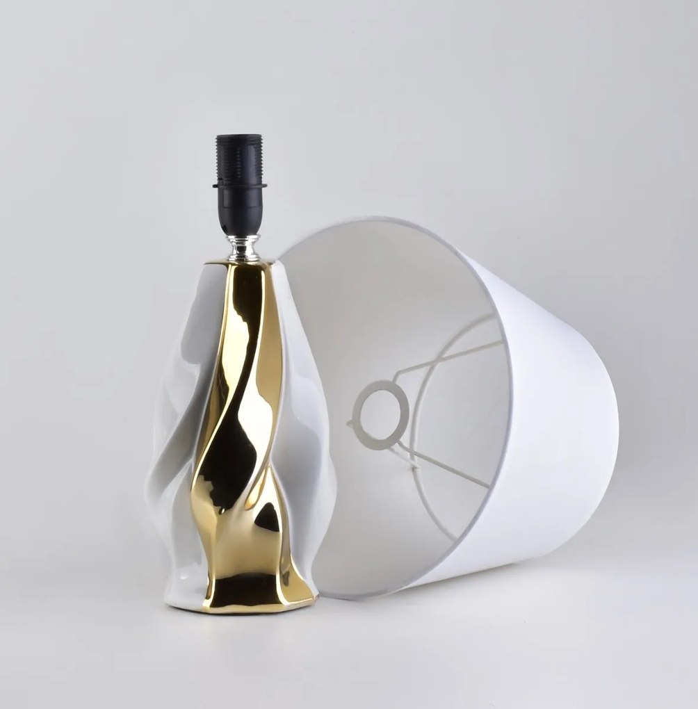 Mondex Lampa Lara 39 cm biela/zlatá