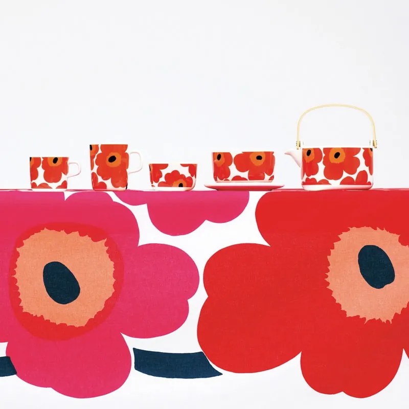 Kanvica Oiva Unikko 0,7l, červeno-biela