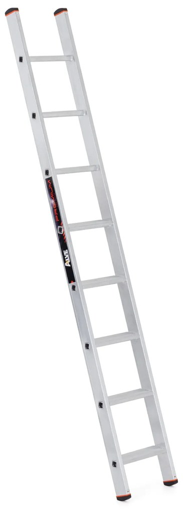 Hliníkový jednodielny rebrík ALVE PREMIUM s nášľapmi, 1x18 priečok, dĺžka 5,24 m