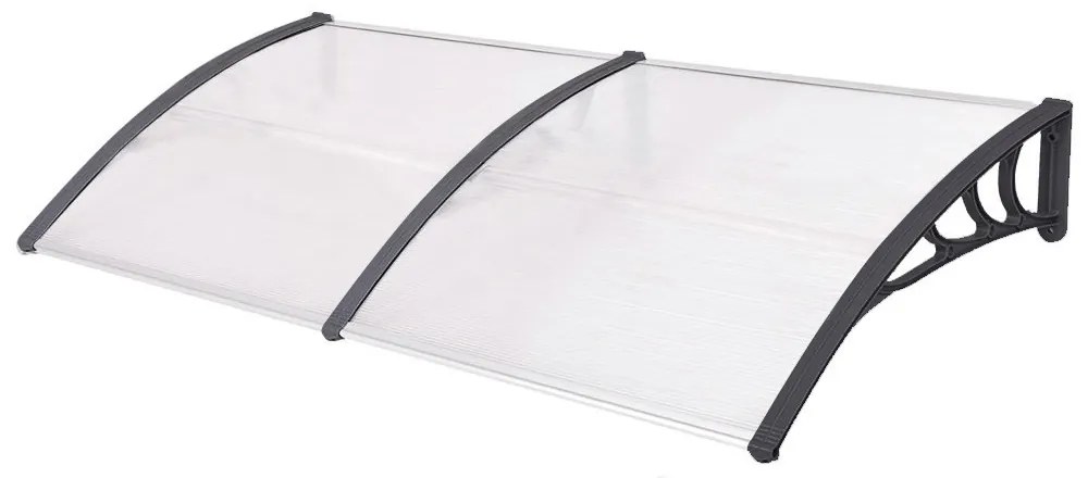 Plastová strieška v rôznych veľkostiach a farbách-Čierna-240x90 cm