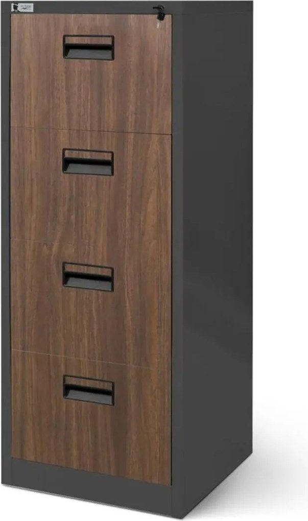 Kartotéková skriňa Sara: antracit-orech, 46x132 cm (1388)